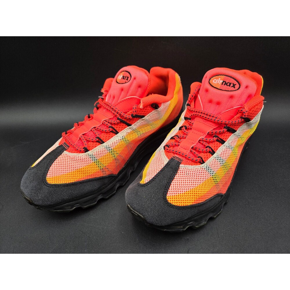 Nike Shoes Mens 9.5 Air Max 95 Dynamic Flywire Crimson Black Orange 554715-838